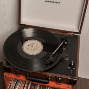 Crosley CR8005A BK Cruiser Portable 3 Speed Turntable 