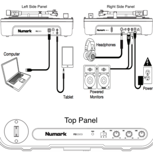 portable scratch turntable diagram